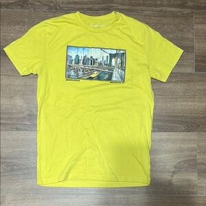 Aeropostale Yellow Short Sleeve Tee with Urban Graphic